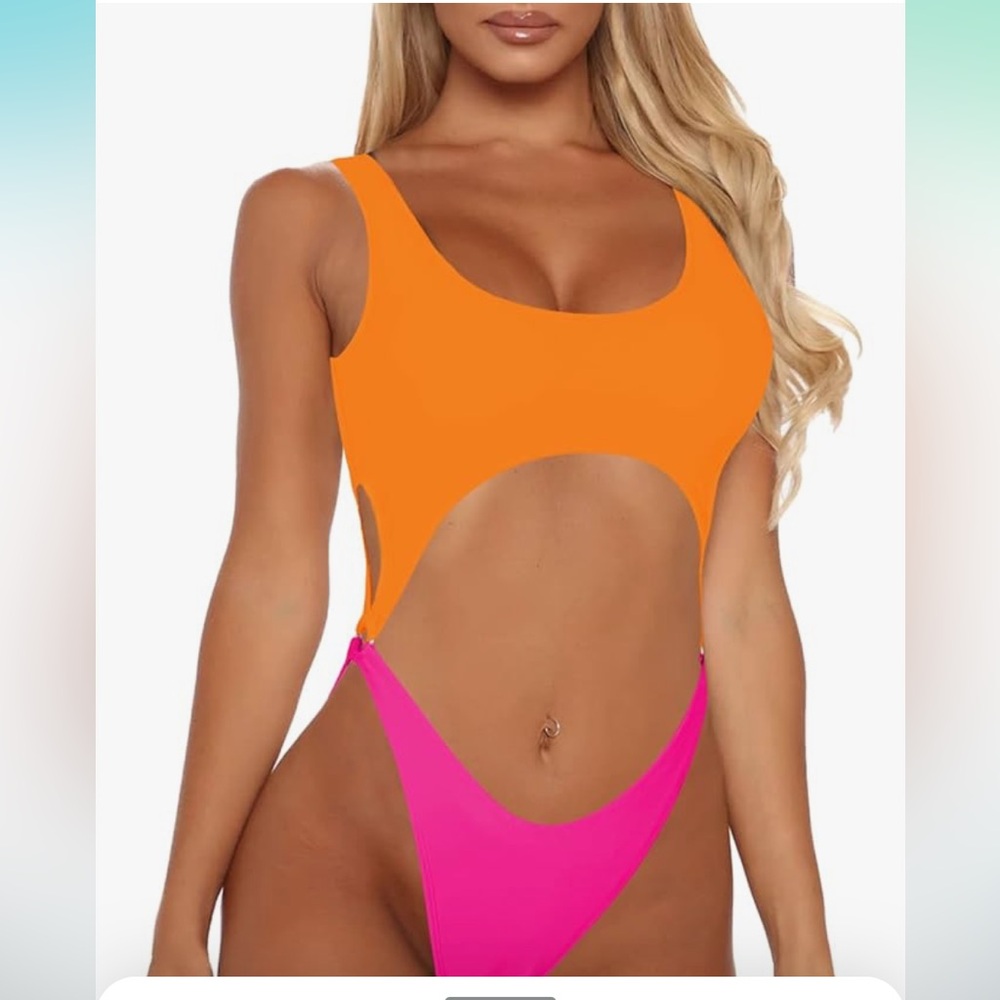 🚘New Women's Sexy One Piece Swimsuits Cheeky Thong Bikini Bathing Suit - Picture 1 of 12